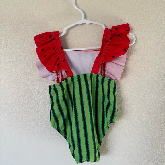 Watermelon Ruffle Swimsuit - Picture 2 of 3
